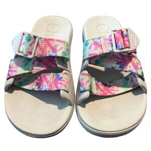 Chaco Chillos Womens Tie-Dye Adjustable Strap Sandals  slide W6